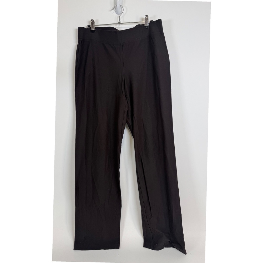 Eileen Fisher Pants Women's Medium Stretch Crepe Pull On Straight Leg Work Brown
